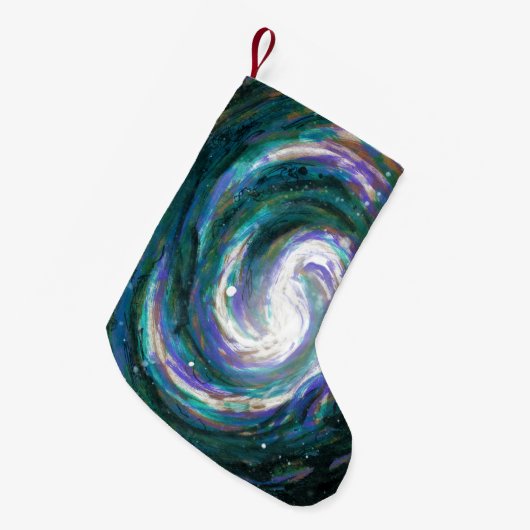 Emerald en Paarse Galaxy Kleine Kerstsok (Voorkant (Hangend))