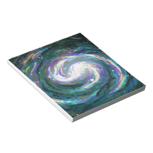 Emerald en Paarse Galaxy Notitieblok (Schuin)