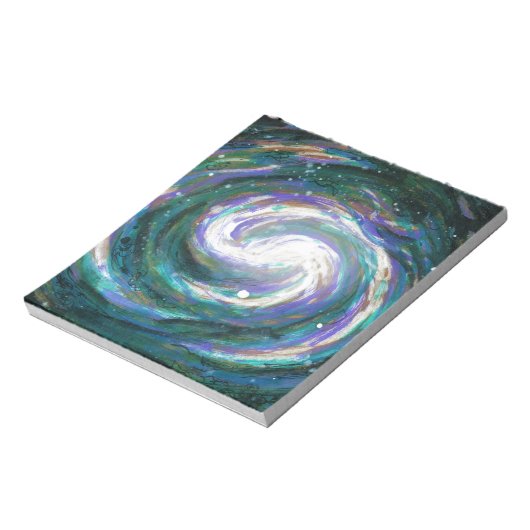 Emerald en Paarse Galaxy Notitieblok (Gedraaid)