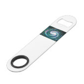 Emerald en Paarse Galaxy Speed Flessenopener (Achterkant Gekanteld)