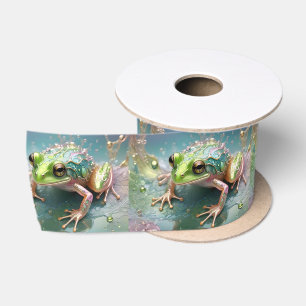 Emerald Essence: Groene kikker in fractale kunst Lint