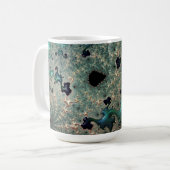 Emerald et Gold Mandelbrot Mug (Devant gauche)