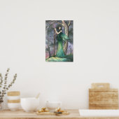Emerald Fae Fairy Poster van Molly Harrison (Keuken)