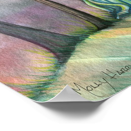 Emerald Fae Fairy Poster van Molly Harrison (Hoek)