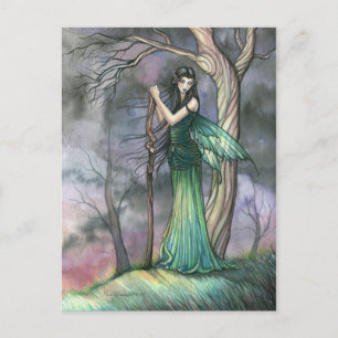 Emerald Fae Fantasy Fairy Briefkaart