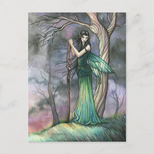 Emerald Fae Fantasy Fairy Briefkaart (Voorkant)