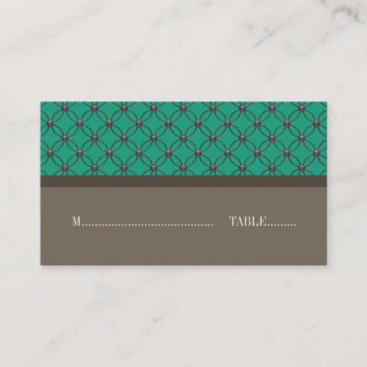 Emerald Fancy Lattice Mariage Cartes de  (Devant)