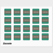 Emerald Fancy Lattice Wedding Stickers (Vel)