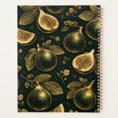 Emerald Fig Planner Cover Gold Botanical Accents  (Dos)