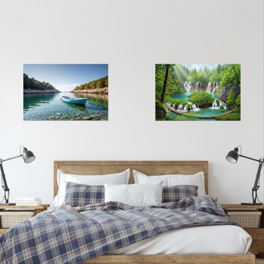 Emerald Forest Waterfalls and Muurkunst Sets (Slaapkamer)