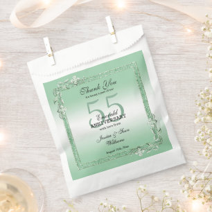 Emerald Gem & Glitter 55th Wedding Jubileum Bedankzakje