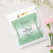 Emerald Gem & Glitter 55th Wedding Jubileum Bedankzakje (Gezegeld)