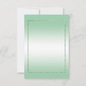 Emerald Gem & Glitter 55th Wedding RSVP (Achterkant)