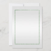 Emerald Gem & Glitter & Platinum 1ste bruiloft Kaart (Achterkant)