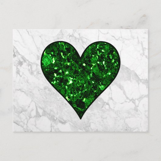 Emerald Gem Heart Briefkaart (Voorkant)