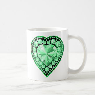 Emerald Gem Heart Koffiemok