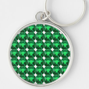 Emerald Gemstone, Birthstone May, Light Green Sleutelhanger