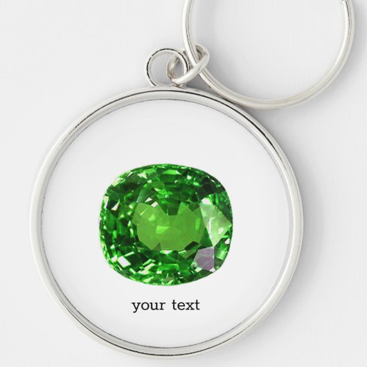 Emerald Gemstone, groen Sleutelhanger (Voorkant)