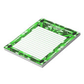 Emerald Gemstone Lined Gepersonaliseerd Notitieblok (Gedraaid)