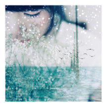 Emerald Girl Green Poster Paper 24 x 24 inch