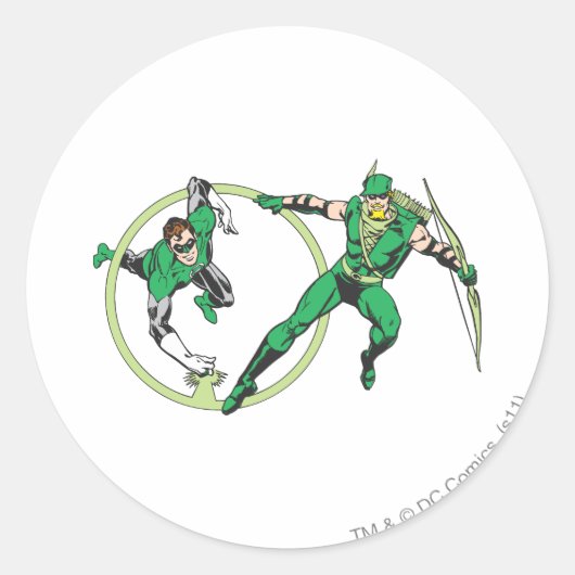 Emerald Gladiator & Emerald Archer Ronde Sticker (Voorkant)
