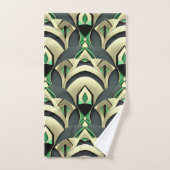Emerald & Gold Art Déco (Serviette à main)