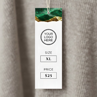 Emerald Gold Clothing Price Hang Tag Mini Visitekaartjes