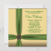 Emerald Gold Jewel 50th Birthday Invitation (Dos)