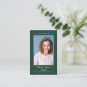Emerald Gold Photo Funeral Cartes de prières commé (Debout devant)
