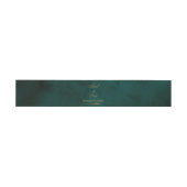 Emerald & Gold Script Font Wedding Uitnodigingen Wikkel (Vlak)