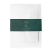 Emerald & Gold Script Font Wedding Uitnodigingen Wikkel (Voorkant Voorbeeld)