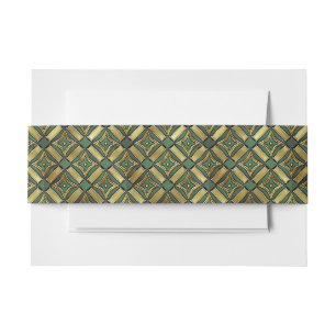 Emerald & Goud Art Deco Uitnodigingen Wikkel