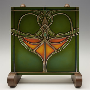 Emerald Grace Art Nouveau Tegeltje