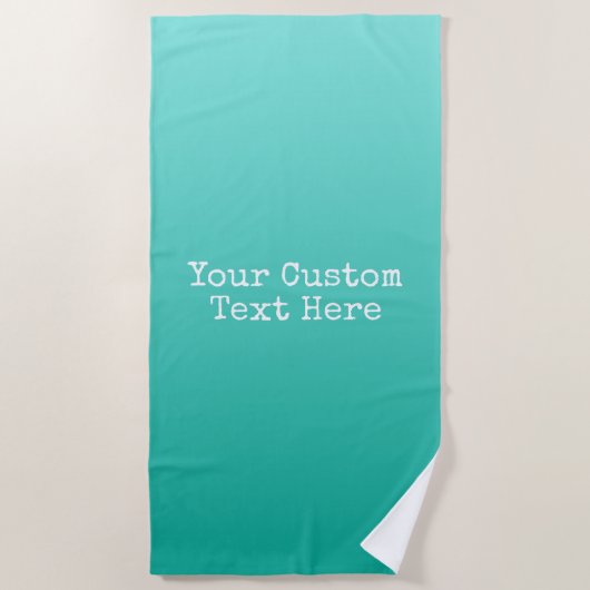 Emerald Gradient handdoek met eigen tekst (Voorkant)