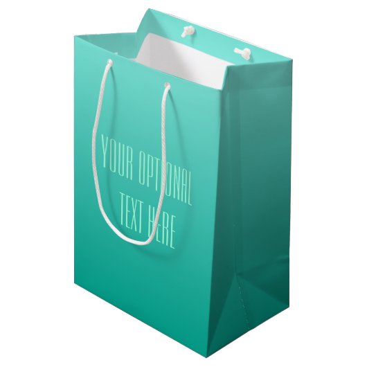 Emerald Gradient sacs cadeaux personnalisés (Devant Angle)