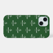 Emerald Green 1-initial Golfer Monogramme alliage (Verso Horizontal)