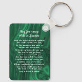 Emerald Green 3 Foto Funeral Gift Memorial Prayer Sleutelhanger (Achterkant)