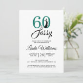 Emerald Green 60 en Sassy | 60e verjaardag Kaart (Staand voorkant)