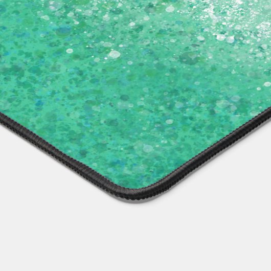 Emerald Green Abstrait Art Desk Mat (Coin)