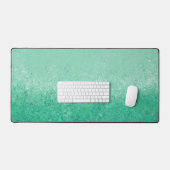 Emerald Green Abstrait Art Desk Mat (Clavier et souris)