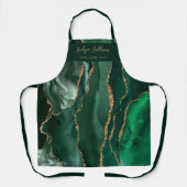 Emerald Green Agaat Beauty Professioneel schort (Voorkant)
