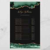 Emerald Green Agaat prijslijst Flyer (Voorkant)