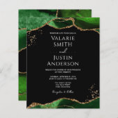 Emerald Green Agate Budget Wedding (Voorkant / Achterkant)