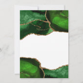 Emerald Green Agate Budget Wedding Kaart (Achterkant)