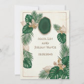 Emerald Green Agate Wedding Invitation (Dos)