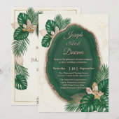 Emerald Green Agate Wedding Invitation (Devant / Derrière)