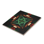 Emerald green amber gorgeous geometric art tegeltje (Zijkant)