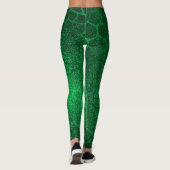 Emerald Green Animal Print Leggings (Achterkant)