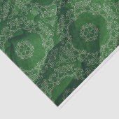 Emerald Green  Antiek  patroon Tissuepapier (Detail)