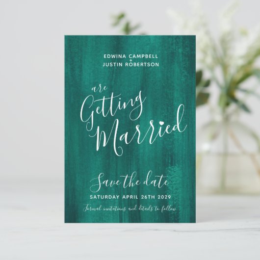 Emerald green art moderne enregistrer les cartes d (Debout devant)